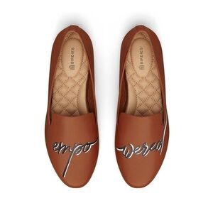 Birdies Empowered Hand Painted Leather Flats Limited Edition Tan Women’s 8.5